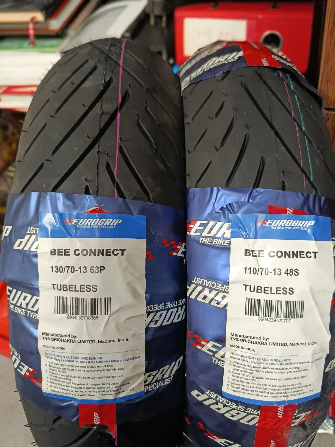 لاستیک موتور یورو گریپ هند|قطعات یدکی و لوازم جانبی|تهران, گمرک|دیوار