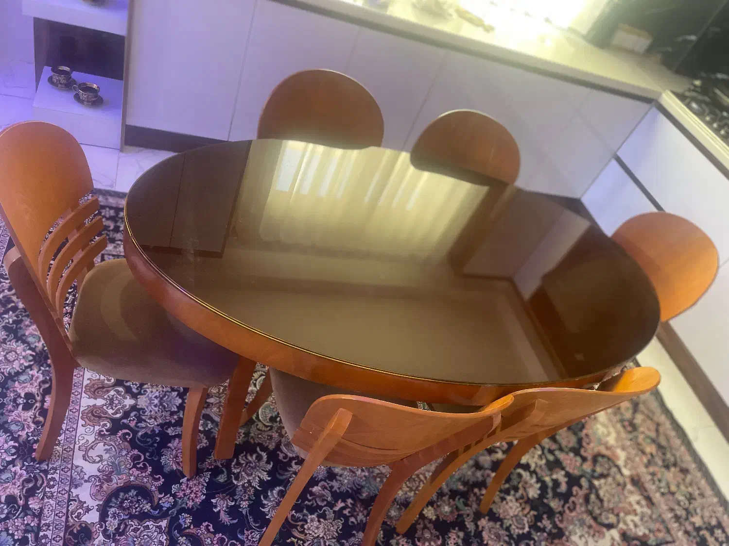 میز ناهار خوری بیضی|میز و صندلی غذاخوری|آشخانه, |دیوار