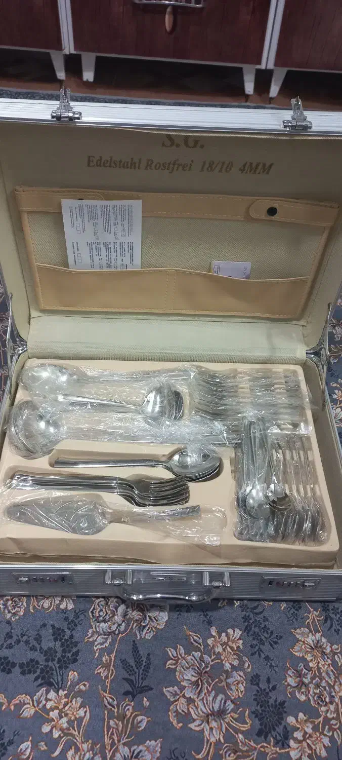 سرویس قاشق و چنگال استیل s.g .18|ظروف سرو و پذیرایی|یزد, |دیوار