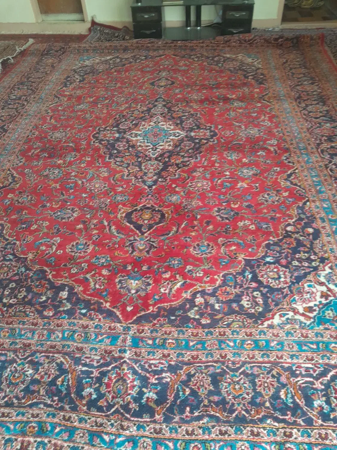 قالی دست بافت ۱۲متری سالم|فرش|خرم‌آباد, |دیوار