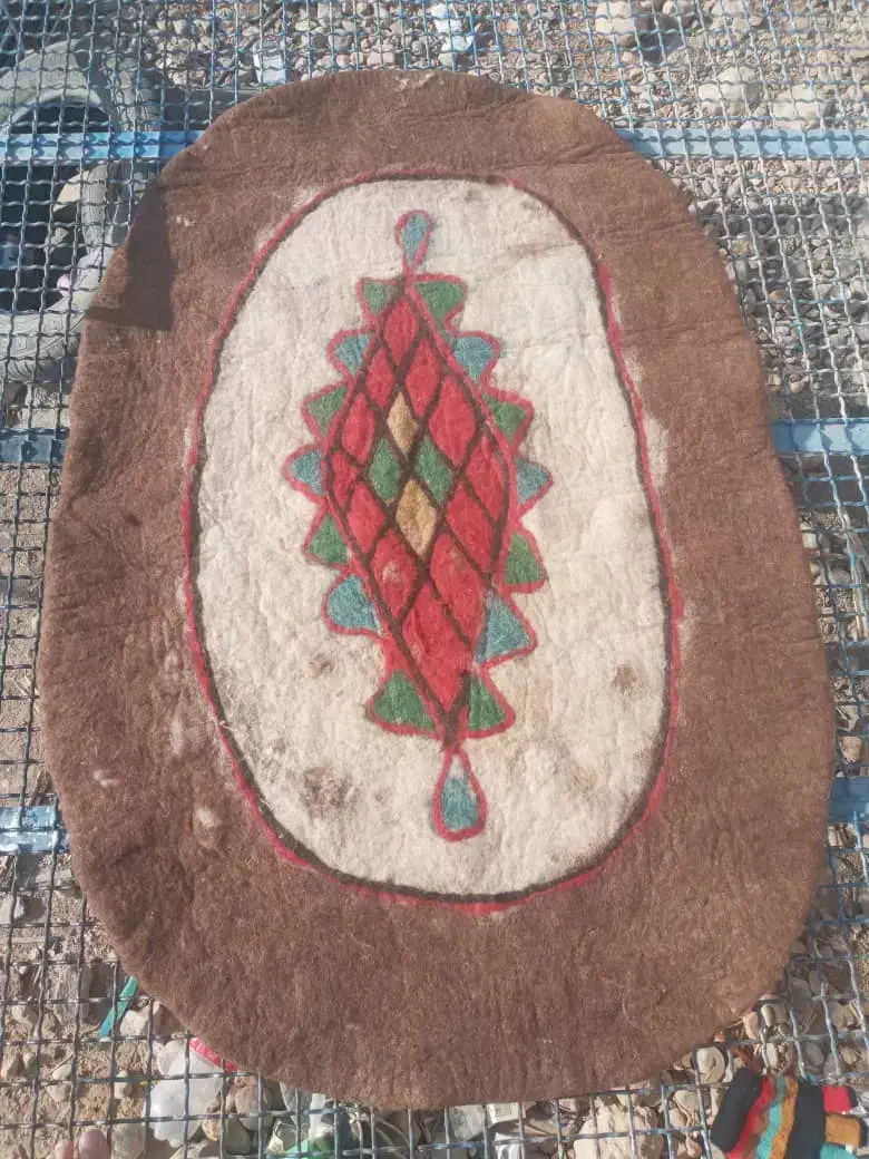 نمددست بافت پشم میش|فرش|کوهمره, |دیوار