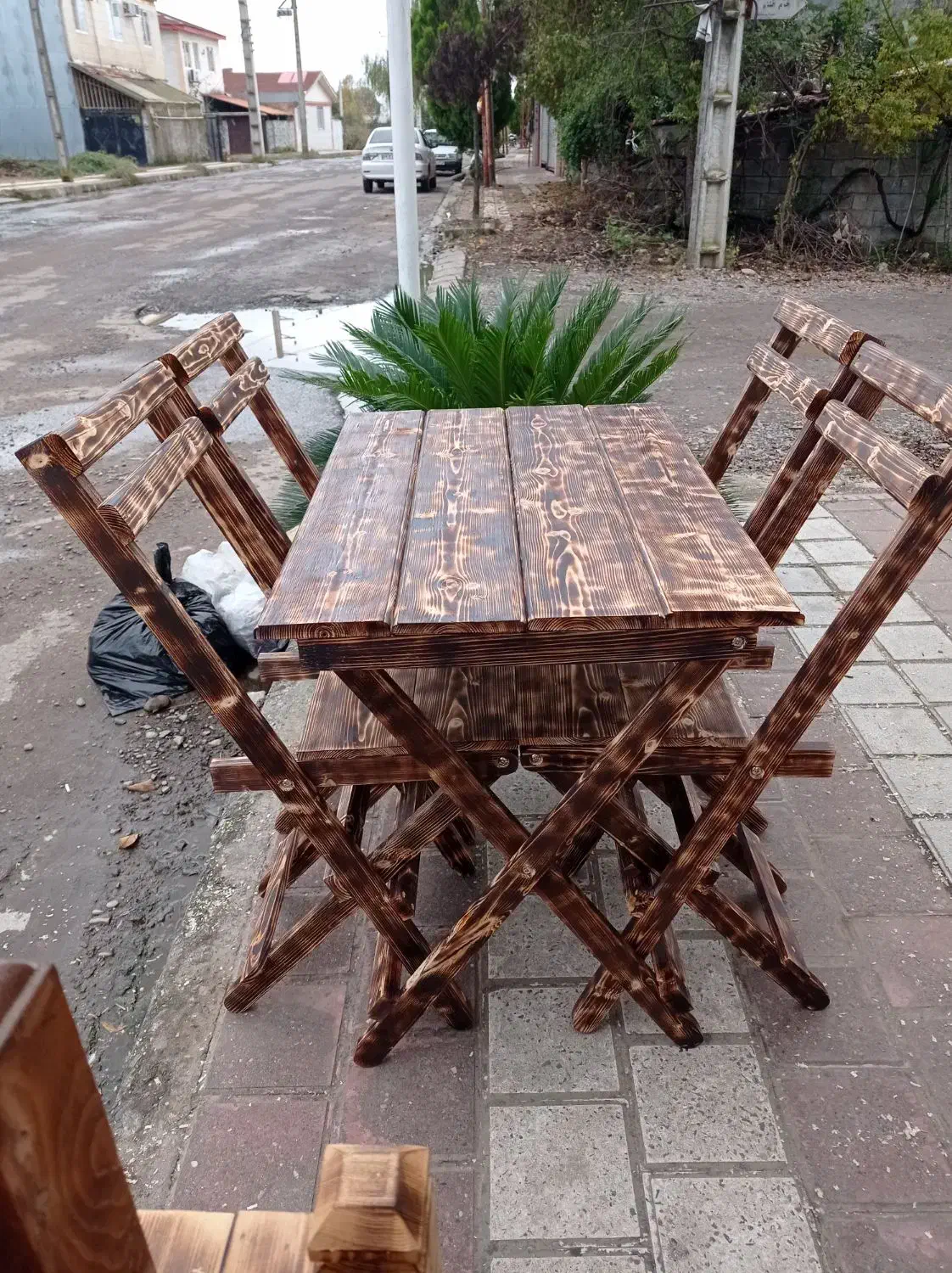 میز و صندلی تاشو|میز و صندلی غذاخوری|سیاهکل, |دیوار