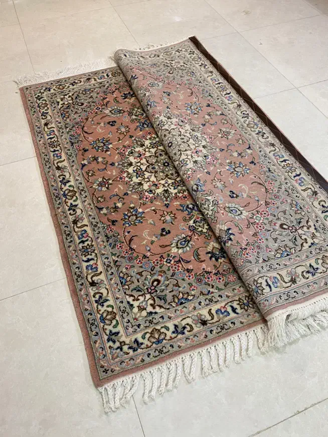 جفت زرونیم اردکان درحدنو زمینه گلبهی|فرش|همدان, |دیوار