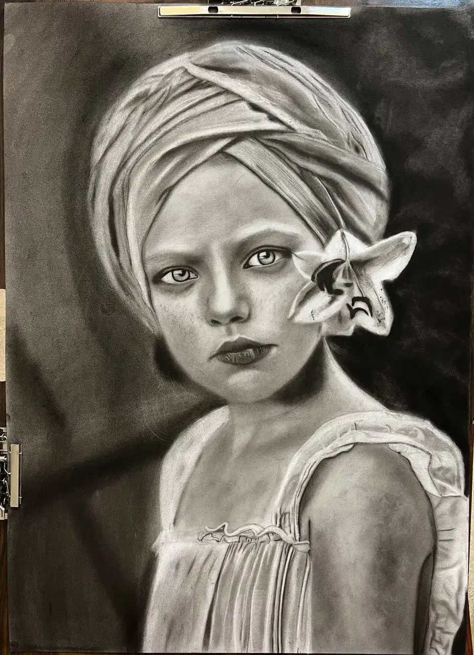 سفارش طراحی پرتره سیاه قلم|تابلو، نقاشی، عکس|تبریز, |دیوار