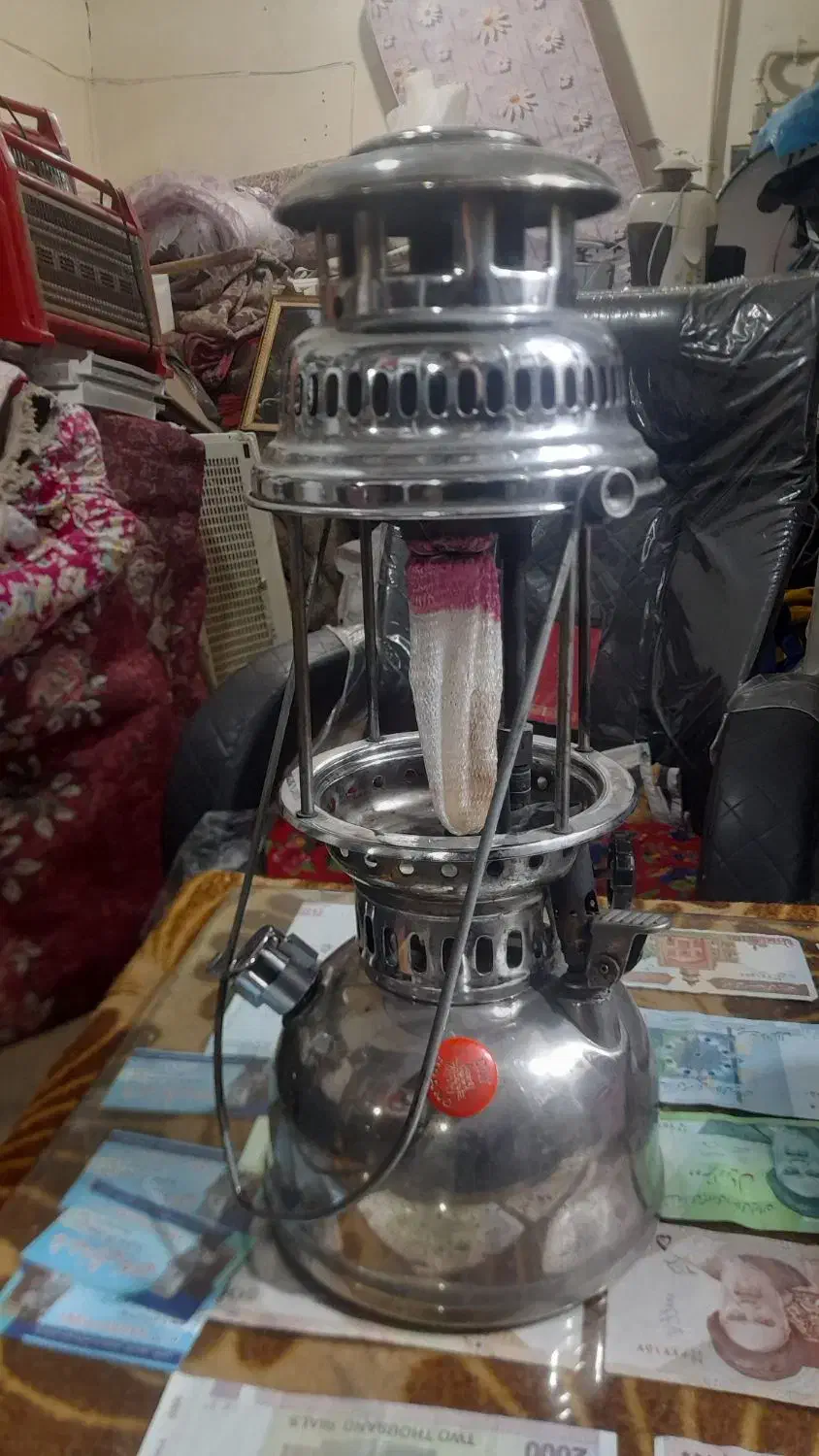 چراغ گاز عتیقه|کلکسیون اشیاء عتیقه|خوی, |دیوار