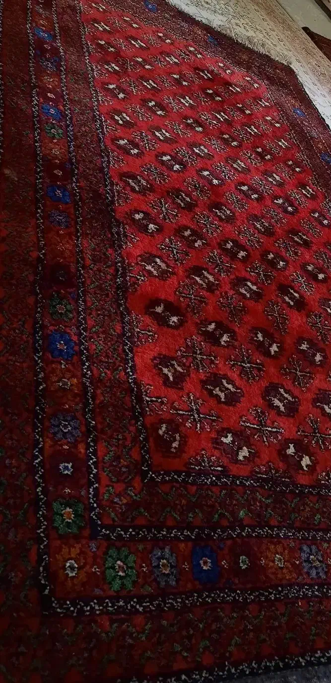 قالیچه ترکمن دستبافت پشم طبیعی|فرش|مشهد, کوشش|دیوار