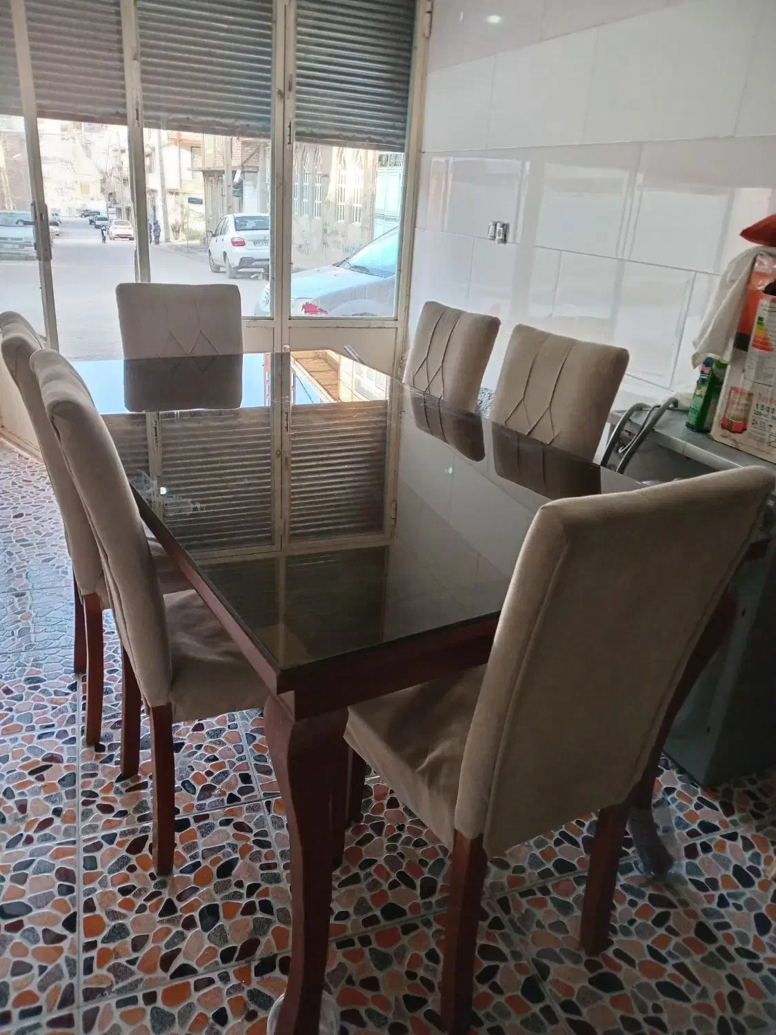 میز نهار خوری ۸ نفره|میز و صندلی غذاخوری|جوانرود, |دیوار