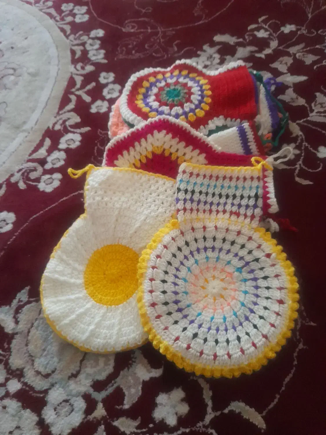 لیف کاموایی و کیفهای مکرومه|لوازم حمام|شوشتر, |دیوار