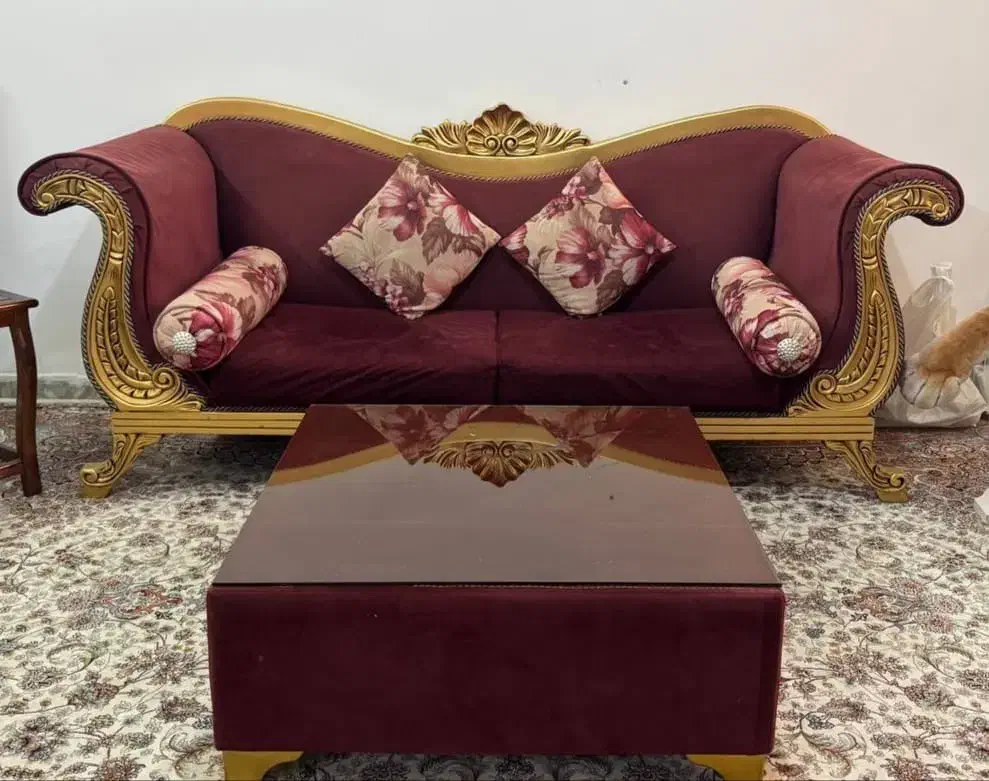 مبل استیل ۷ نفره|مبلمان خانگی و میز عسلی|کرج, شهرک امام رضا (ع)|دیوار