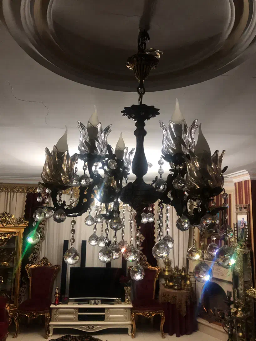 لوستر برنز سالم و در حد.2عدد|لوستر و چراغ آویز|شهریار, شهرک وائین|دیوار