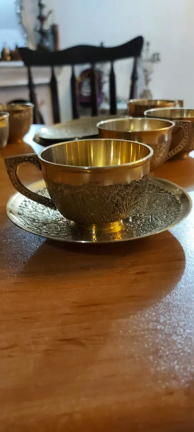 ست فنجان برنجی|کلکسیون اشیاء عتیقه|تهران, صادقیه|دیوار