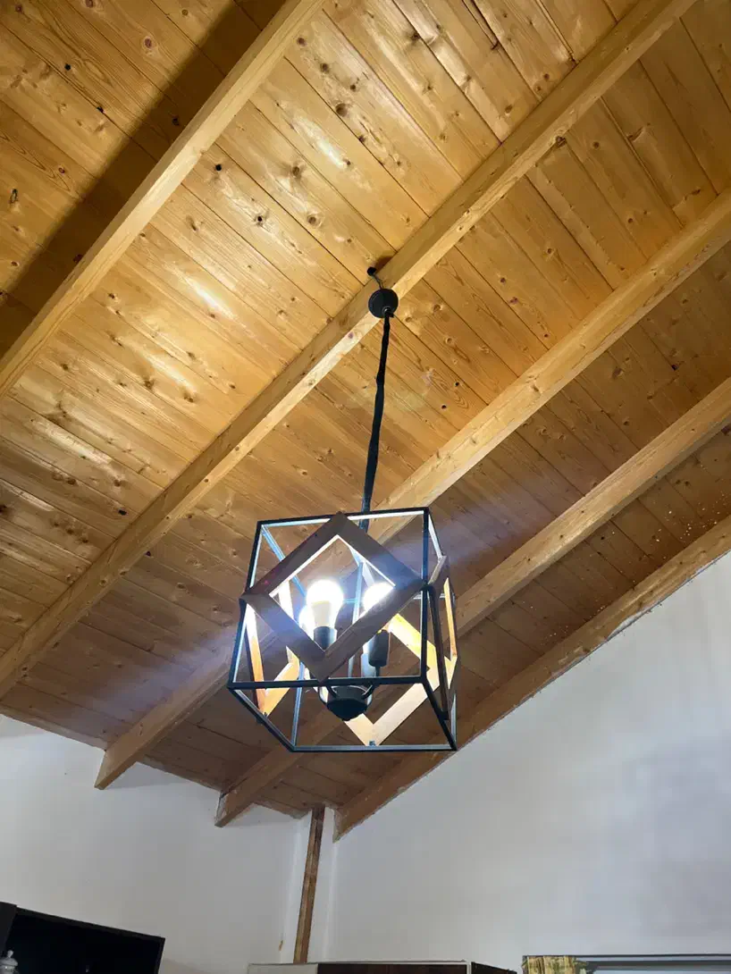 لوستر چوب فلز|لوستر و چراغ آویز|تهران, آسمان|دیوار