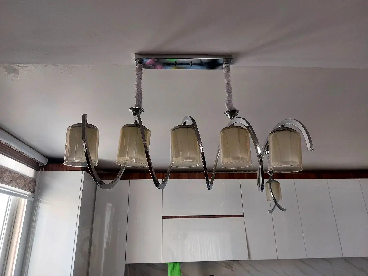 لوستر فنری ۵ شعله|لوستر و چراغ آویز|اراک, |دیوار