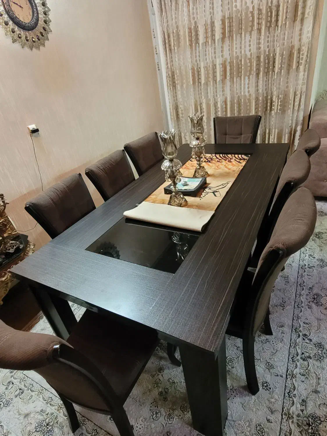 نهارخوری ۸نفره|میز و صندلی غذاخوری|بندر انزلی, معلم|دیوار