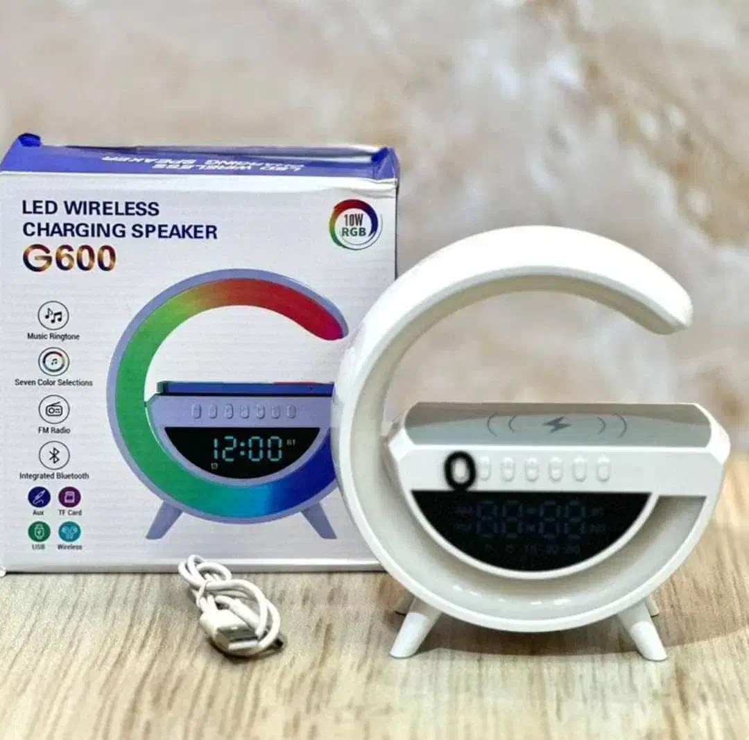 اسپیکر شب خواب شارژوایرلس ساعت دیجیتال g600|پخش‌کننده همراه|اهواز, کمپلو جنوبی|دیوار