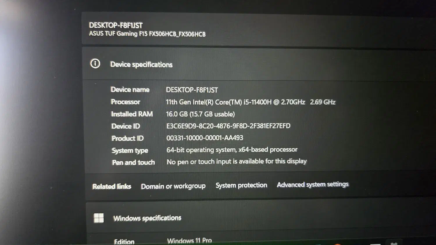 asus tuf در حد آکبند rtx 3050/1tb ssd|رایانه همراه|کرج, چهارصد دستگاه|دیوار