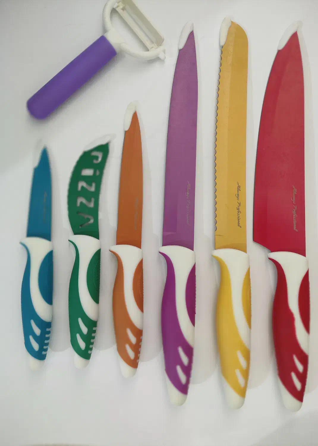 سرویس رنگی چاقو آشپزخانه|ظروف پختوپز|شهرکرد, |دیوار