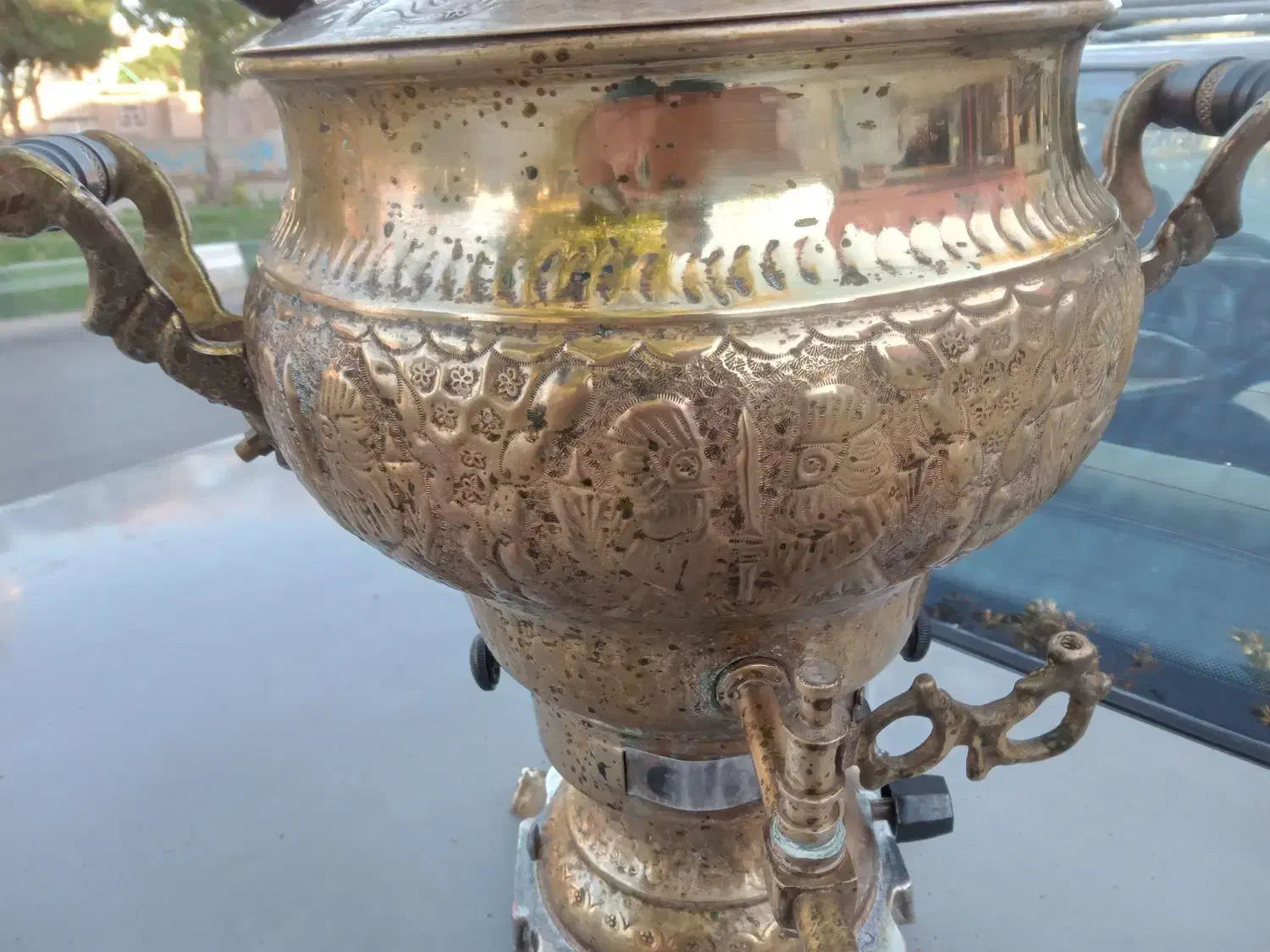 سماور گازی برنجی|کلکسیون اشیاء عتیقه|بجنورد, |دیوار