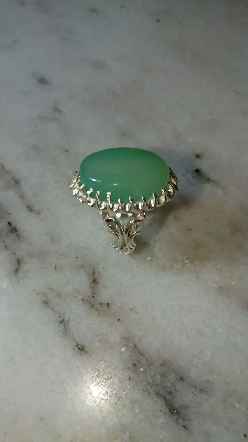 انگشتر عقیق سبز روشن|جواهرات|تهران, دستغیب|دیوار