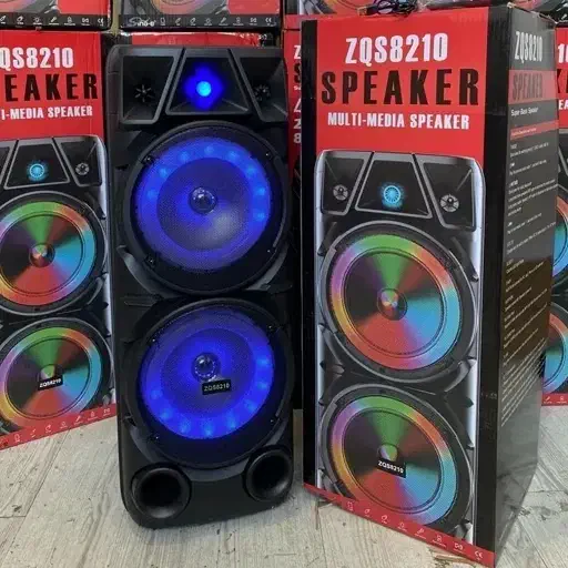 اسپیکر بلوتوثی 16 اینچ دو باند مدل ZQS-8210 new|پخش‌کننده همراه|شیراز, تحویلی|دیوار