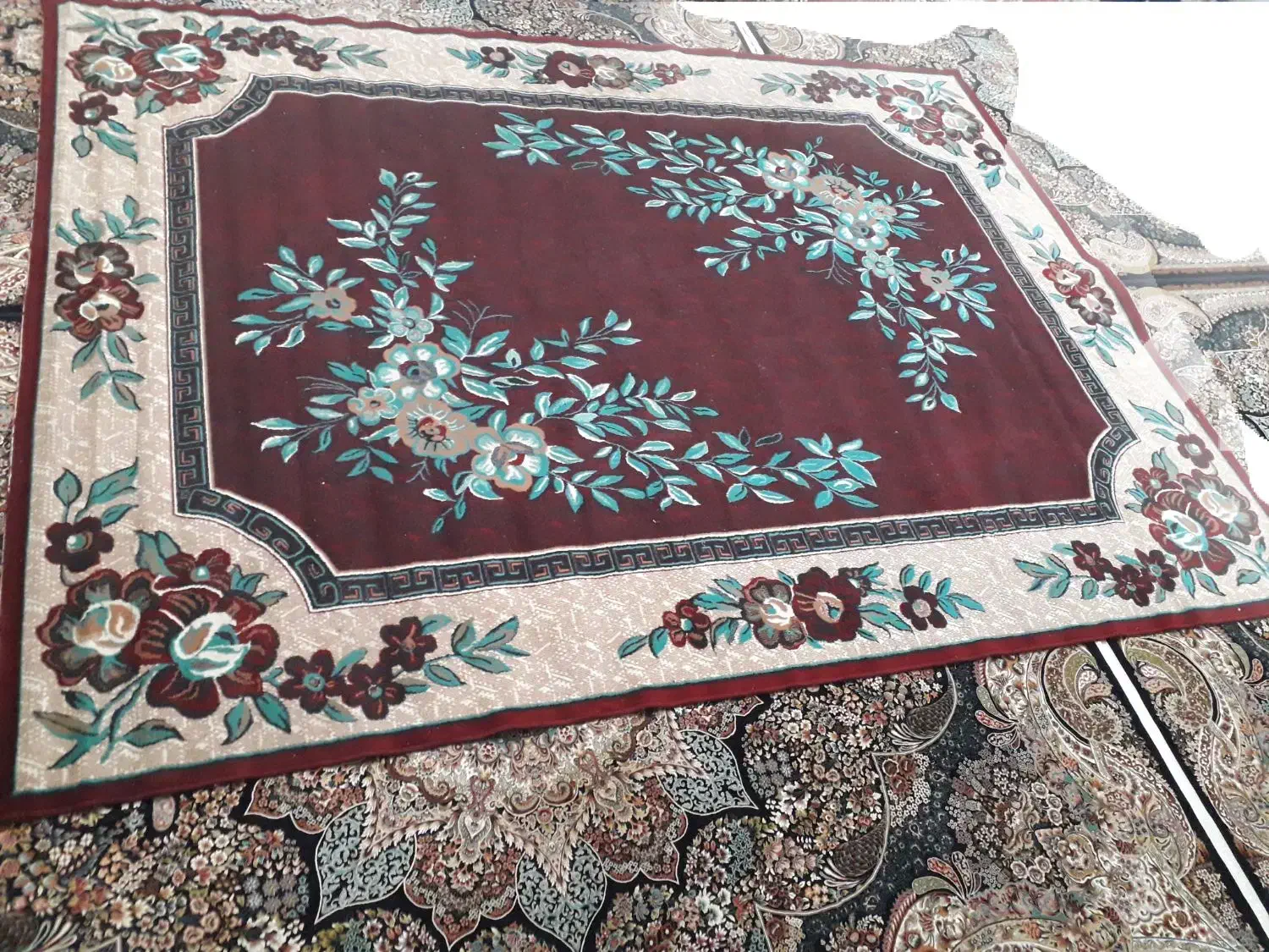 گیلم فرش ۱۲ متری|گلیم، جاجیم، گبه|قم, نخودی|دیوار