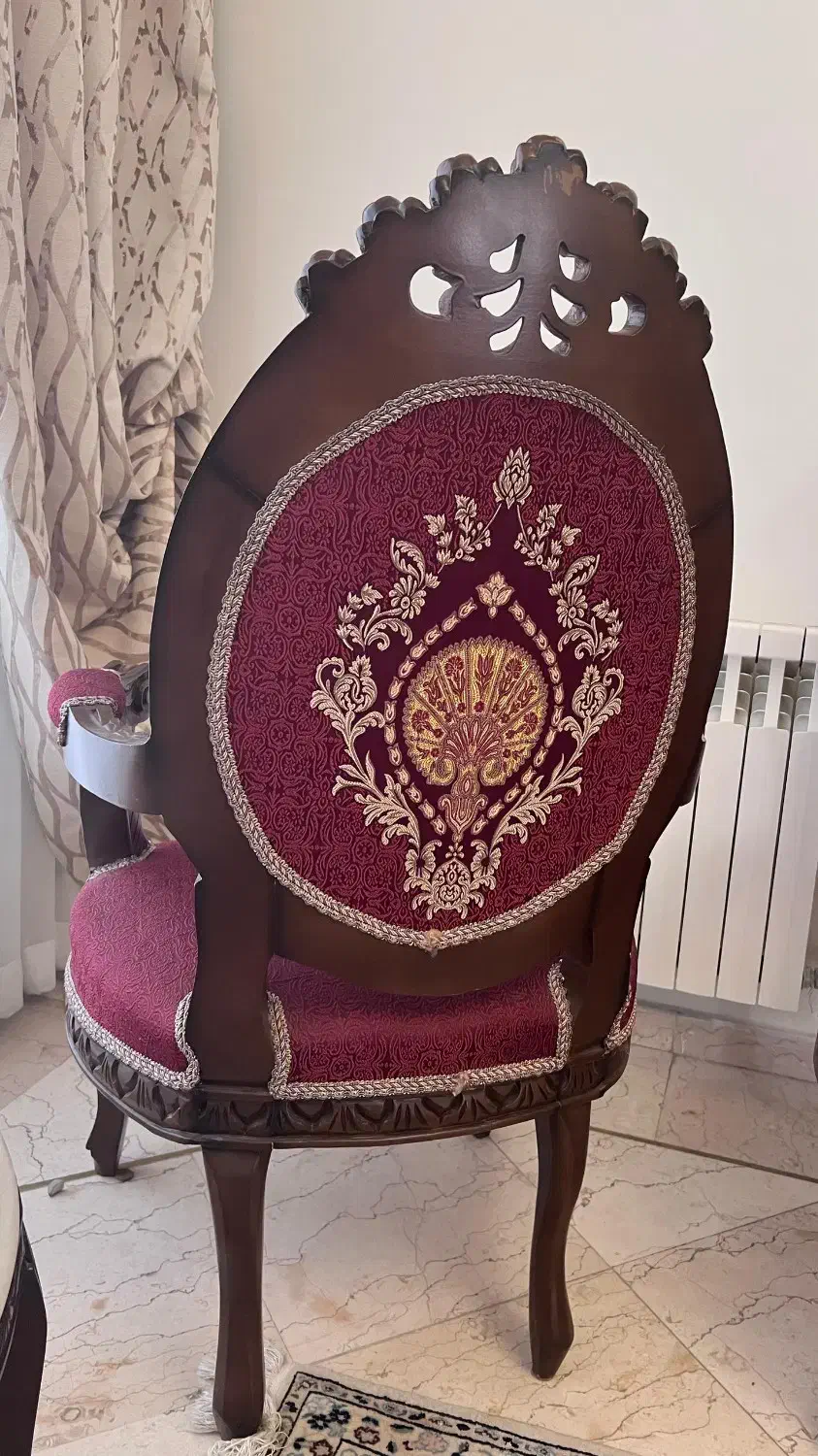 مبلمان 9 نفره چوب گردو در حد نو - پارچه نو|مبلمان خانگی و میز عسلی|تهران, میرداماد|دیوار
