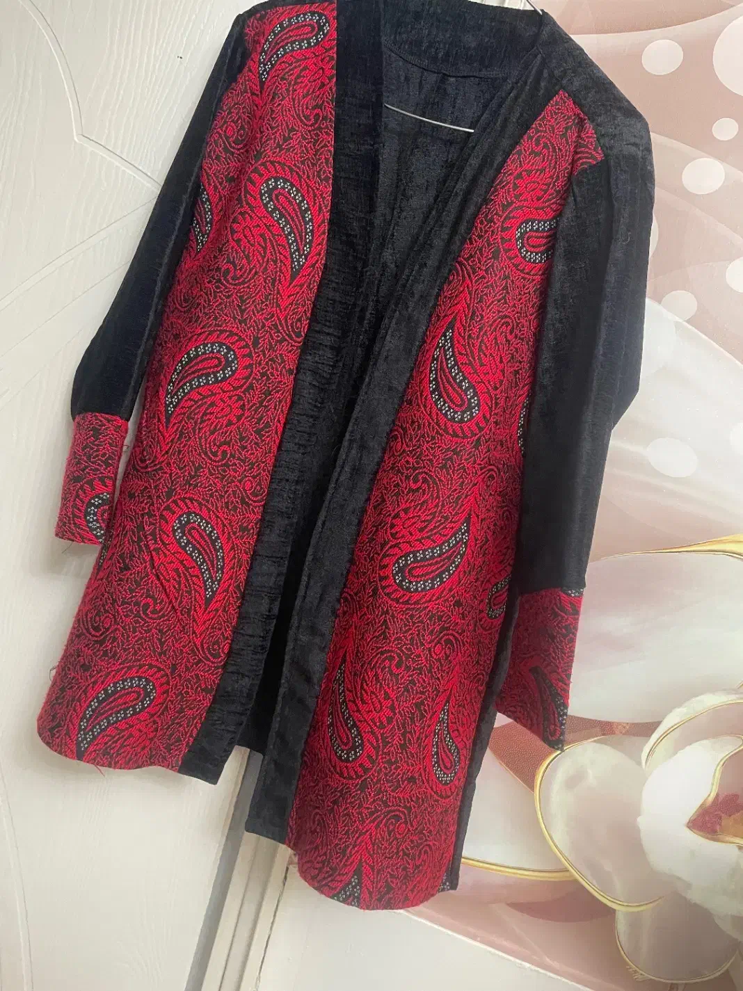 مانتو مخمل و دامن ساسبندی یلدایی|لباس|ماهدشت, |دیوار