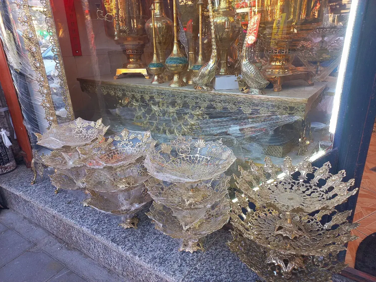 ست پذیرایی میوه خوری برنز آنتیک برنجان|ظروف سرو و پذیرایی|ارومیه, |دیوار