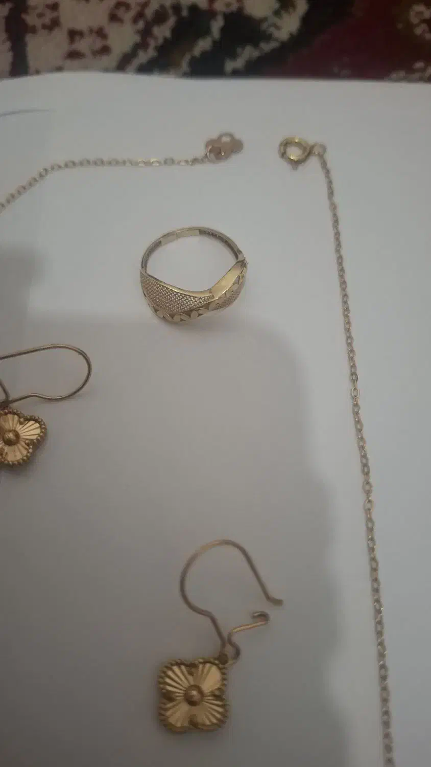 نیم ست ونکلیف وانگشتر|جواهرات|خرمآباد, |دیوار