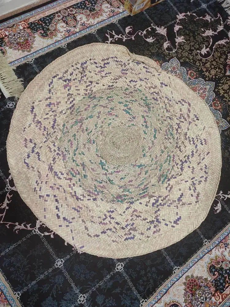 سفره حصیری زیبا بزرگ|صنایع دستی و سایر لوازم تزئینی|کارون, |دیوار