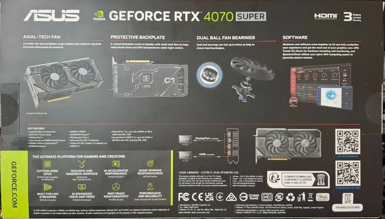 کارت گرافیک ایسوس مدل  RTX 4070 SUPER Dual|قطعات و لوازم جانبی رایانه|اصفهان, چرخاب|دیوار