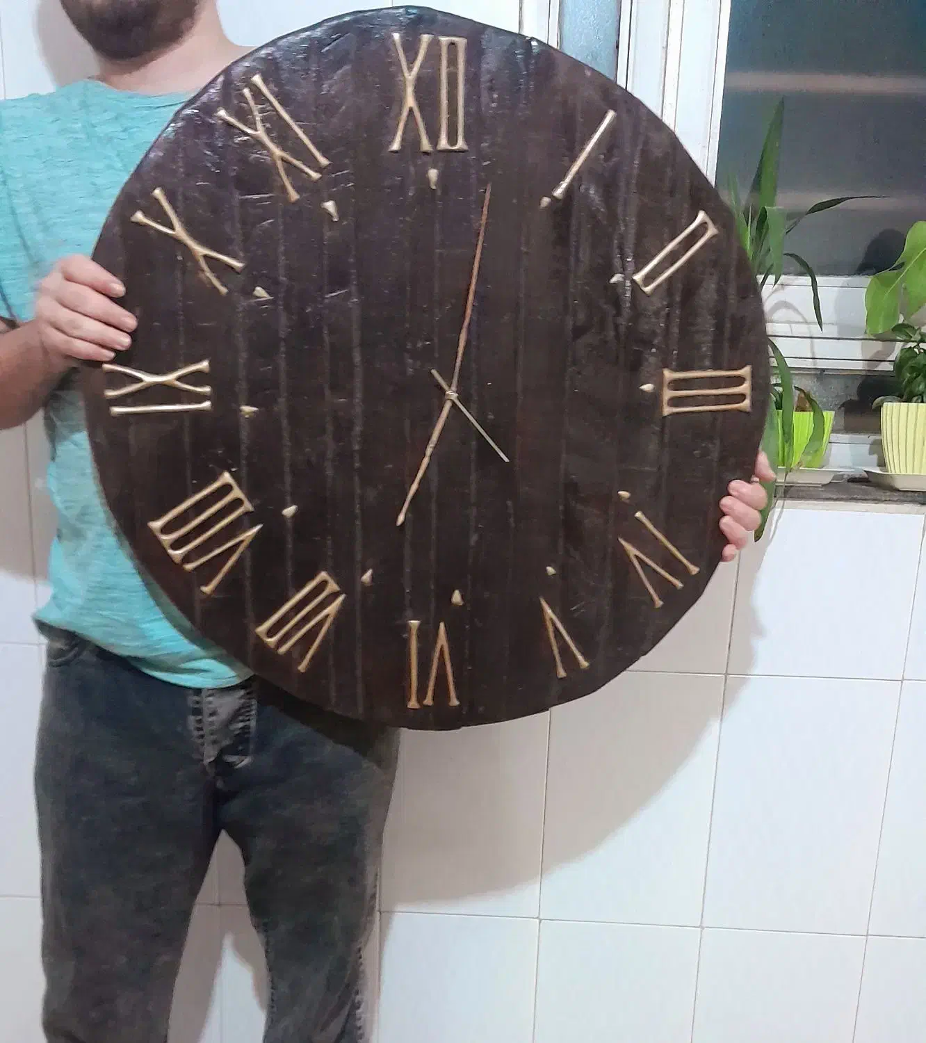 ساعت چوبی دست ساز نو|ساعت دیواری و تزئینی|گنبد کاووس, |دیوار