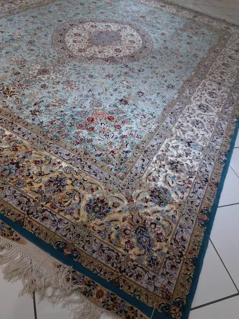 یک جفت فرش تمام ابریشم نوقابل معاوضه باماشین|فرش|اصفهان, نقش جهان|دیوار