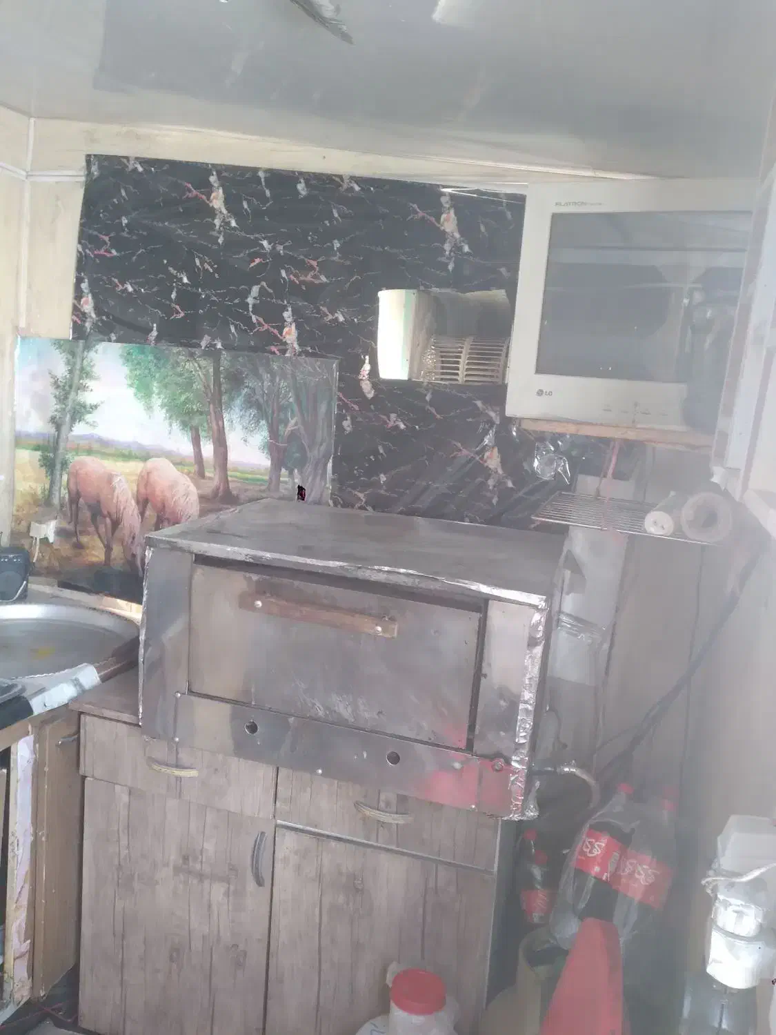 فروش دکه همه چیز تکمیل فست فودی سیب زمینی|فروش مغازه و غرفه|خسروشاه, |دیوار