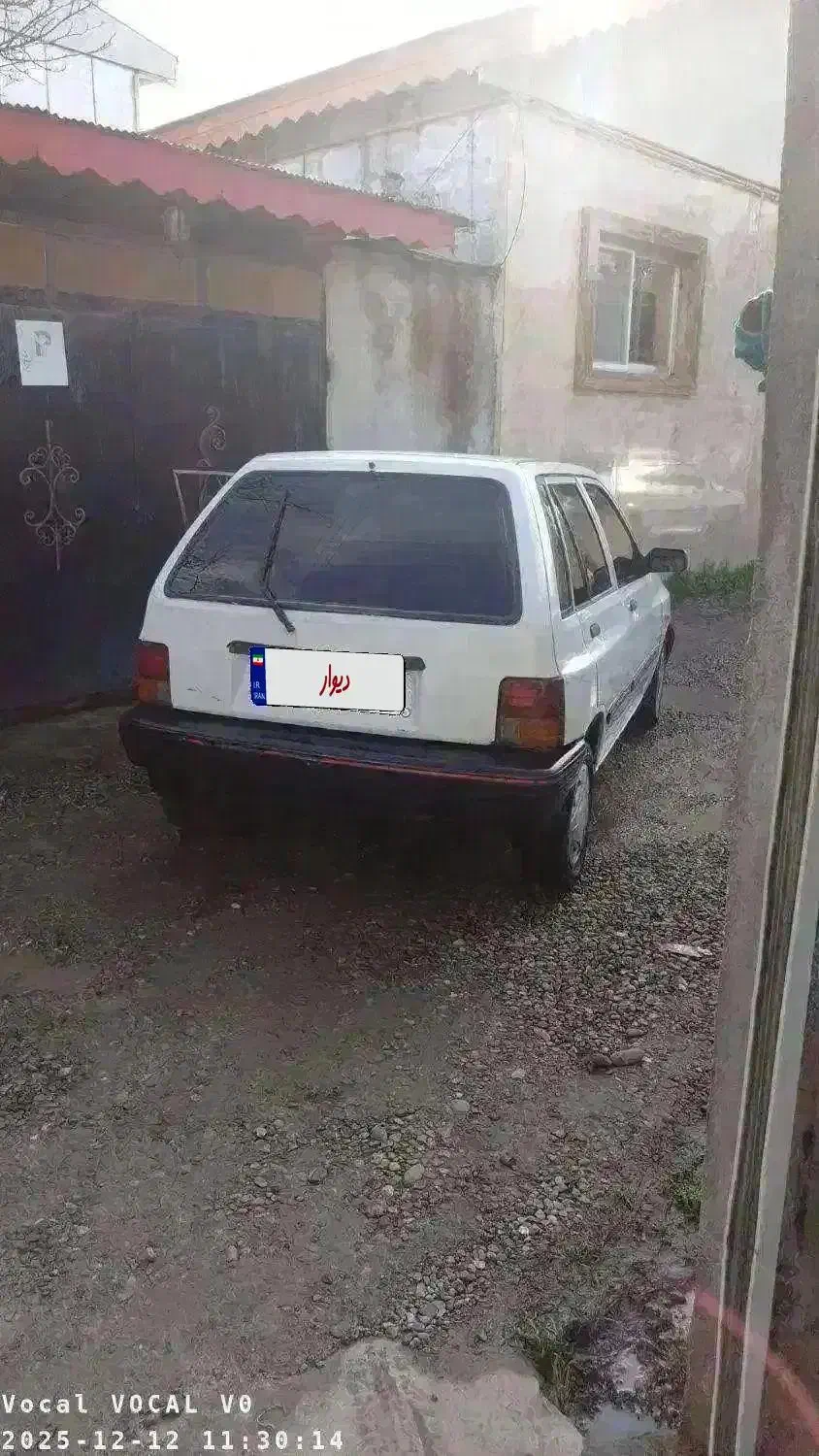 پراید هاچبک مدل ۷۷ سفید کولر دار کره ای|خودرو سواری و وانت|رشت, یخسازی|دیوار