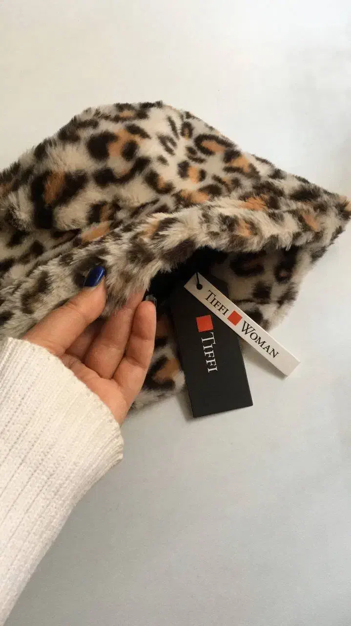 کلاه باکت پلنگی با جنس تدی وارداتی از برند Tiffi|لباس|تهران, شهرک پرواز|دیوار