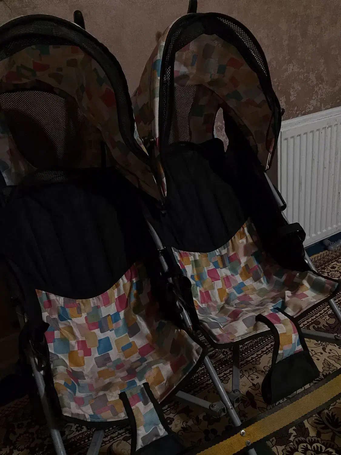 کالسکه دو قلو عصایی|کالسکه و لوازم جانبی|شیراز, میانرود|دیوار