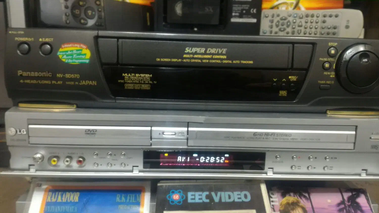 دوعددویدیودبل الجی وپاناسونیک باکنترل|پخشکننده DVD و ویدیو|ری, سیزده آبان|دیوار