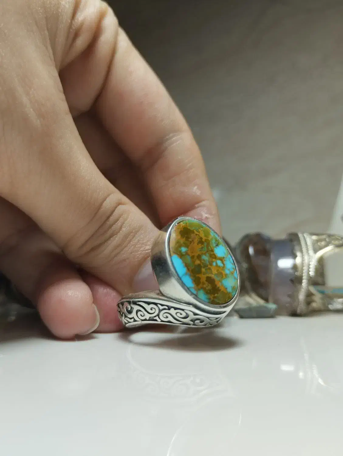 انگشترهای اقتصادی فیروزه مردانه|جواهرات|نیشابور, شهرک فرهنگیان|دیوار