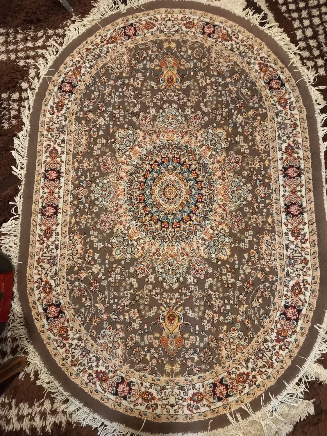 قالیچه بیضی فرش هست تمیز وسالم|فرش|اراک, |دیوار