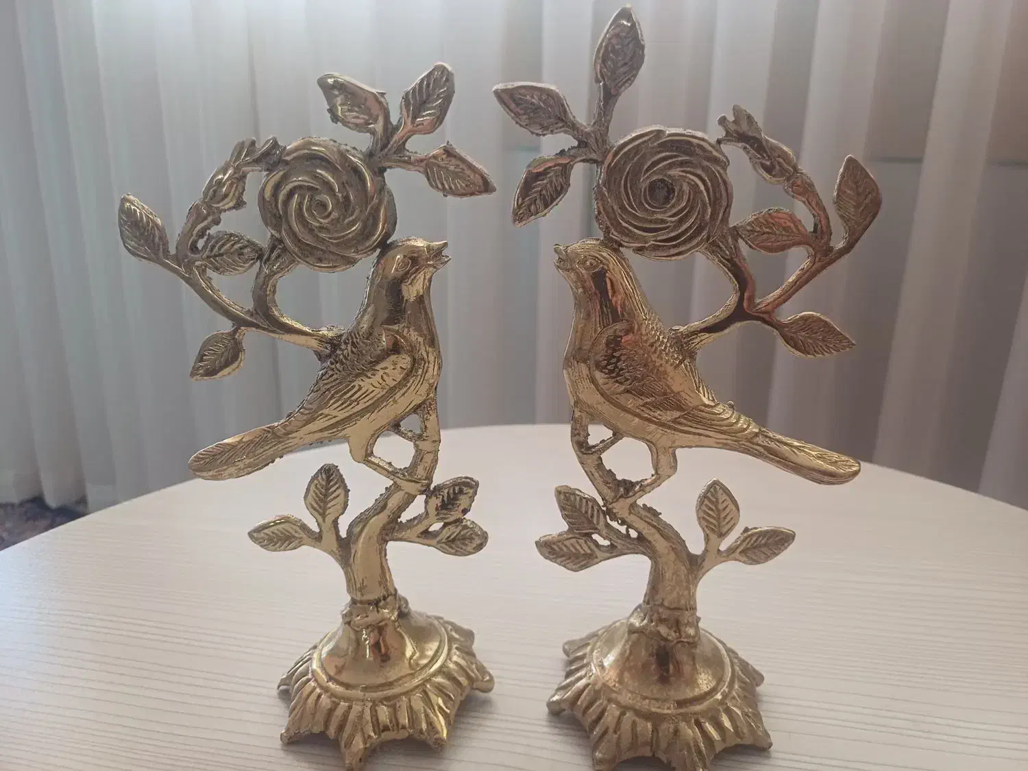 مجسمه برنز طرح گل و بلبل|مجسمه، تندیس، ماکت|دورود, |دیوار