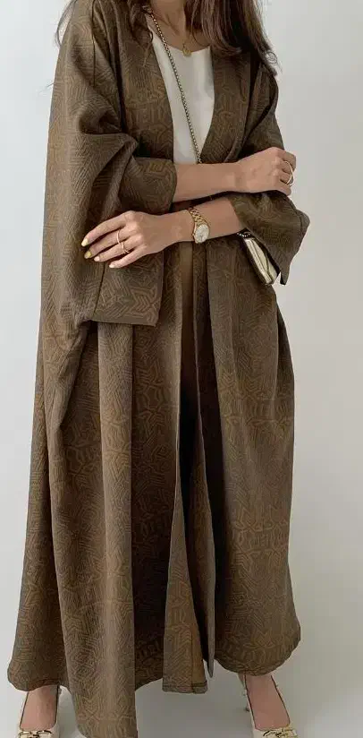 مانتو ژاکارد پنبه، فری سایز، مناسب ۴ فصل،رنگ موکا،|لباس|جوانرود, |دیوار