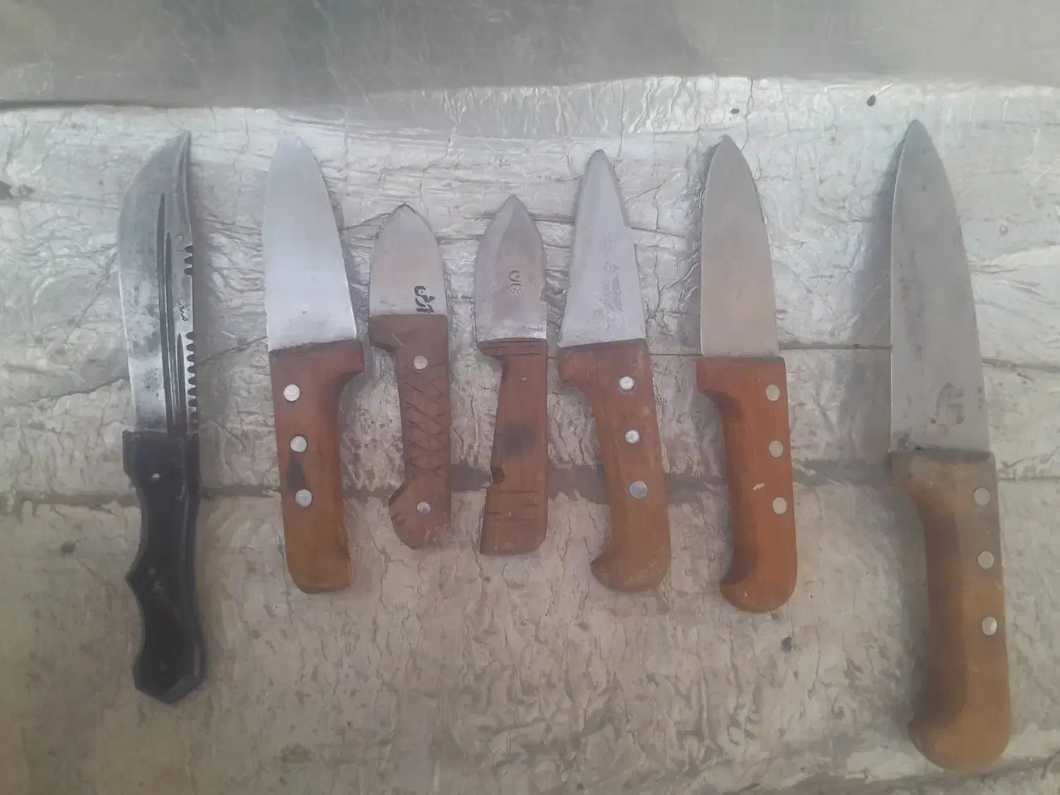 چاقوی سلاخی در انواع مختلف کاملا در حدنو|ظروف پختوپز|قزوین, |دیوار
