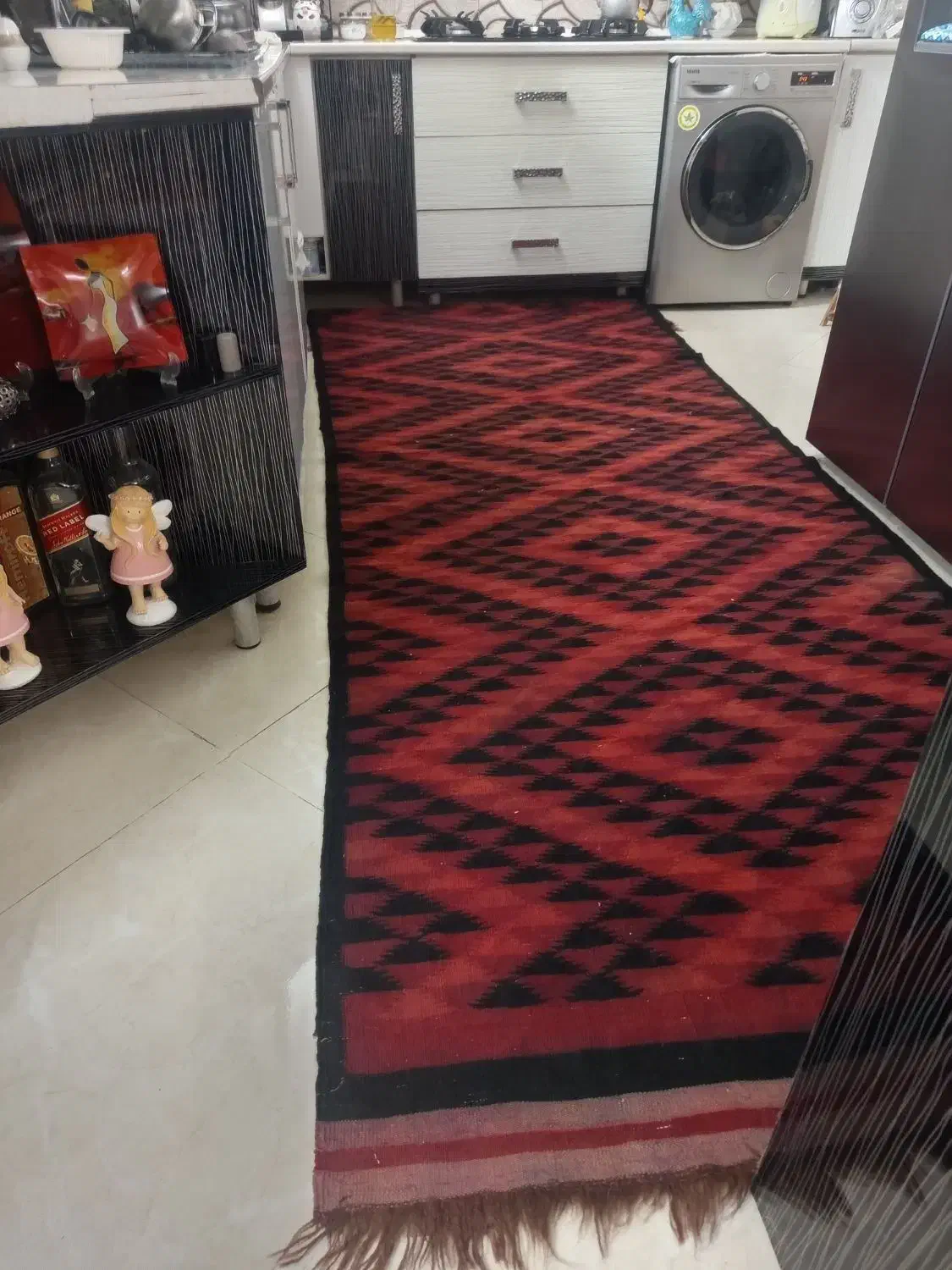 جاجیم دست بافت تمام پشم در حدنو ابعاد 4 متر در 1/5|گلیم، جاجیم، گبه|مشهد, شهرک لشکر (شهرک غرب)|دیوار