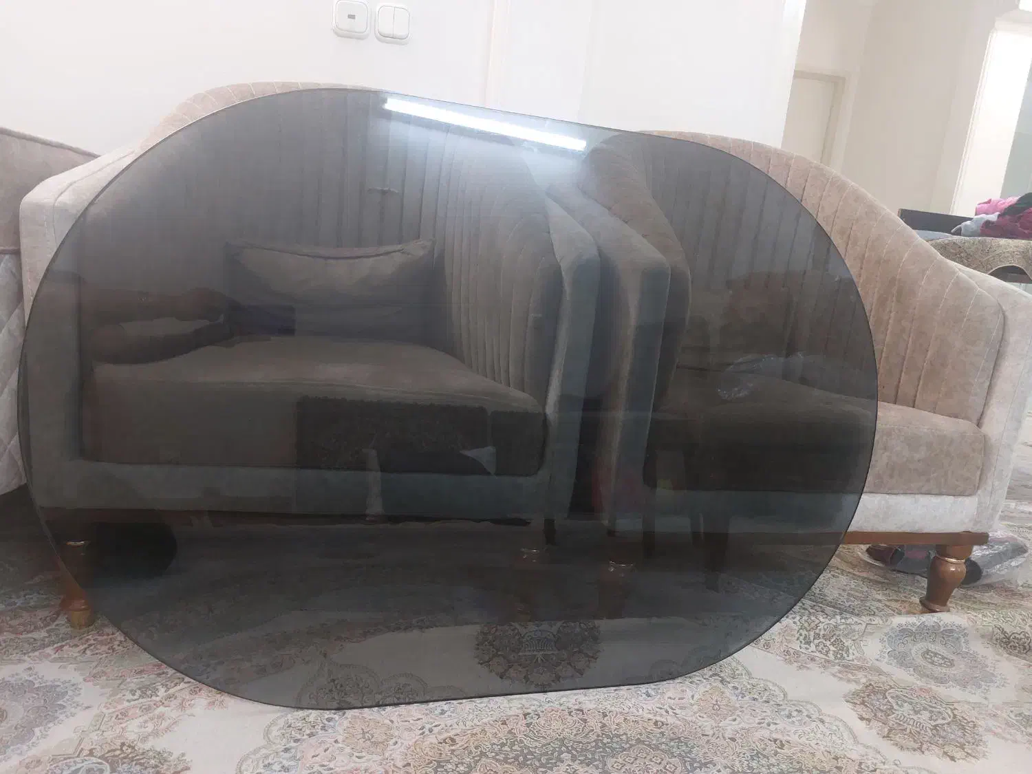 شیشه روی میز ناهارخوری دودی|میز و صندلی غذاخوری|تهران, قیام|دیوار