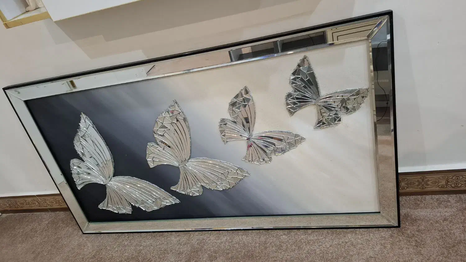تابلو ینه ای پروانه|تابلو، نقاشی، عکس|بندر ماهشهر, |دیوار