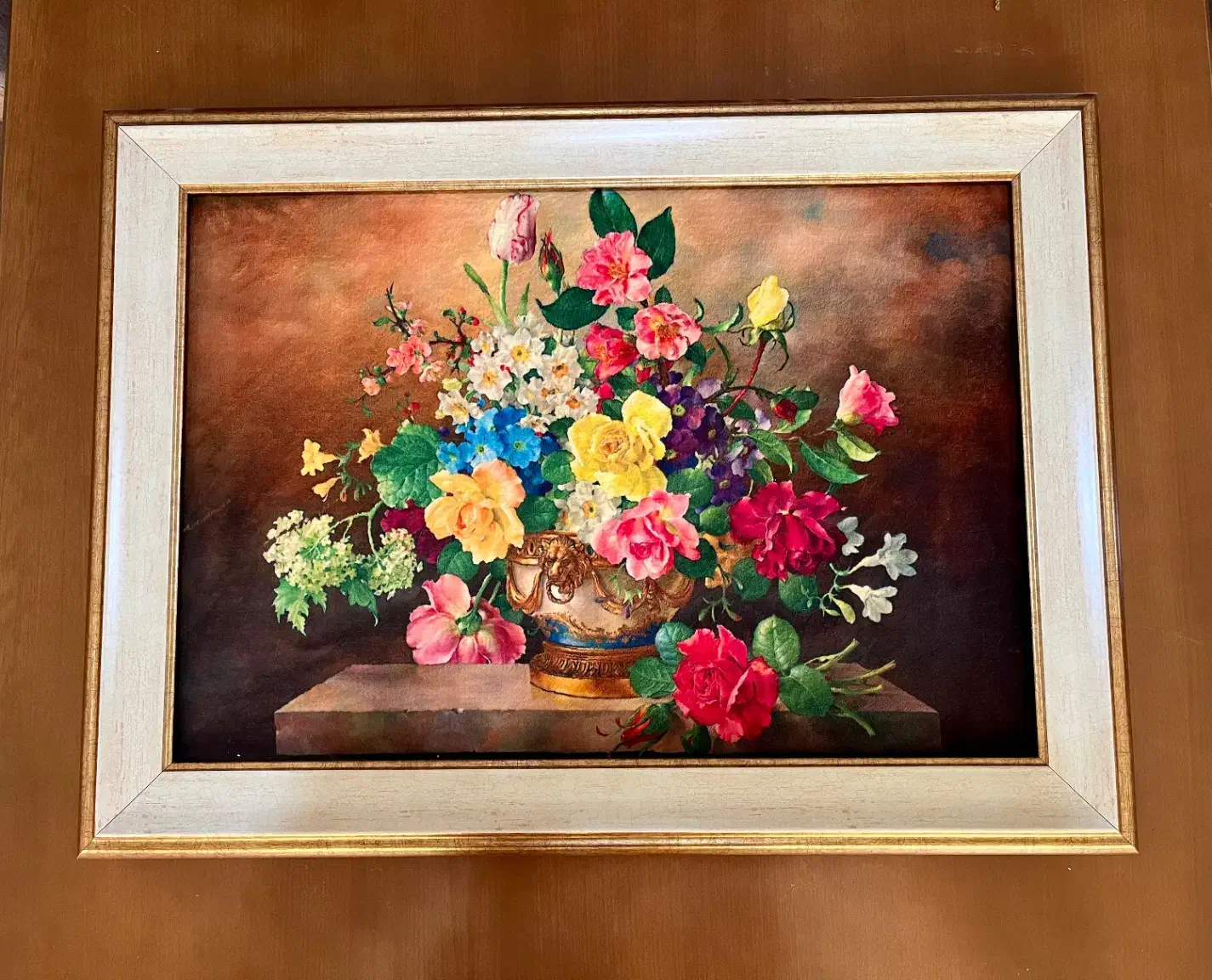 تابلو فرش فاخر ابریشم ماشینی طرح گلدان نفیس|تابلو فرش|سمنان, |دیوار