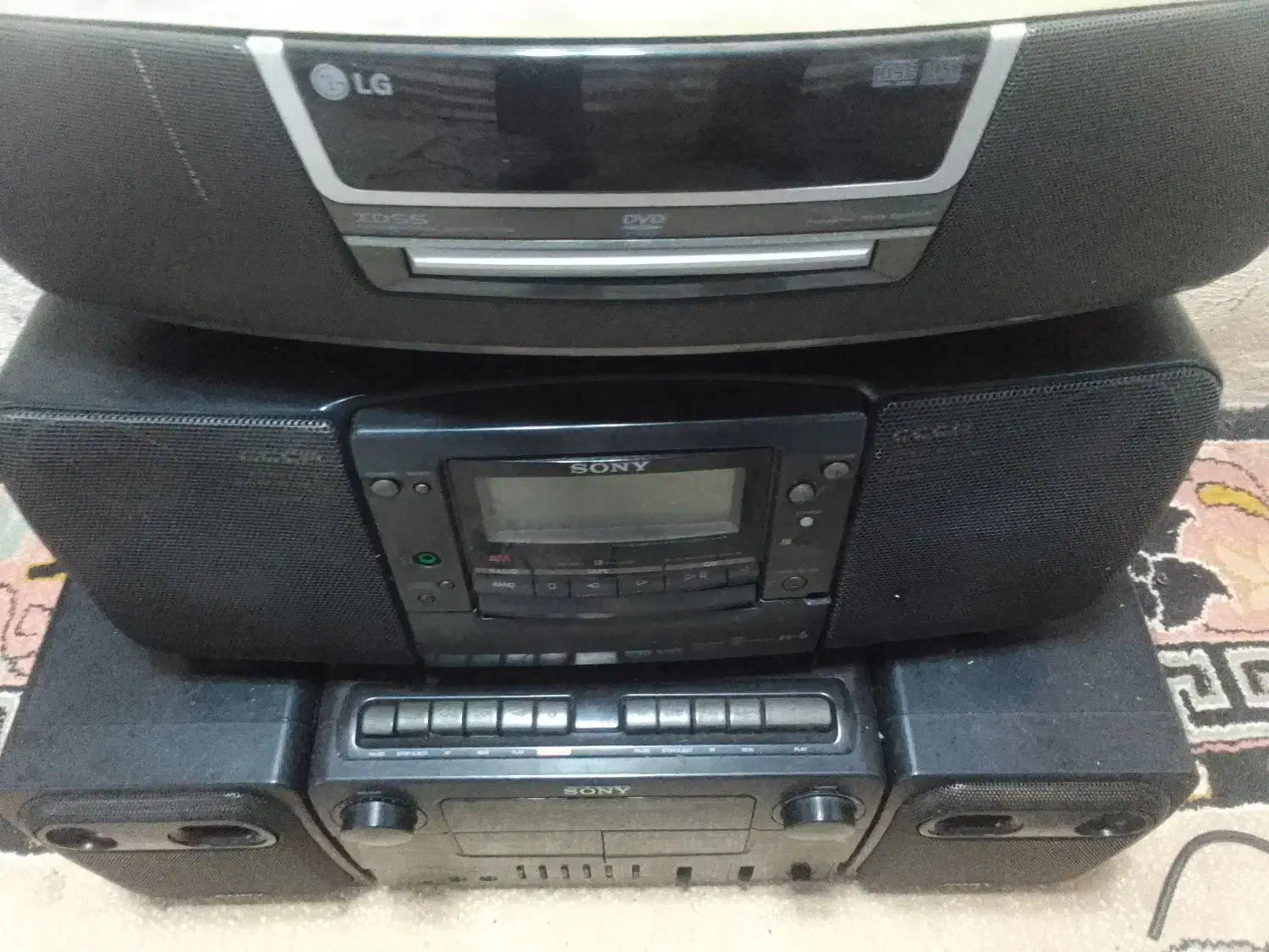 باسلام 4 دستگاه رادیو ضبط سالم ونیاز به تعمیر جزیی|سیستم صوتی خانگی|رشت, جانبازان|دیوار