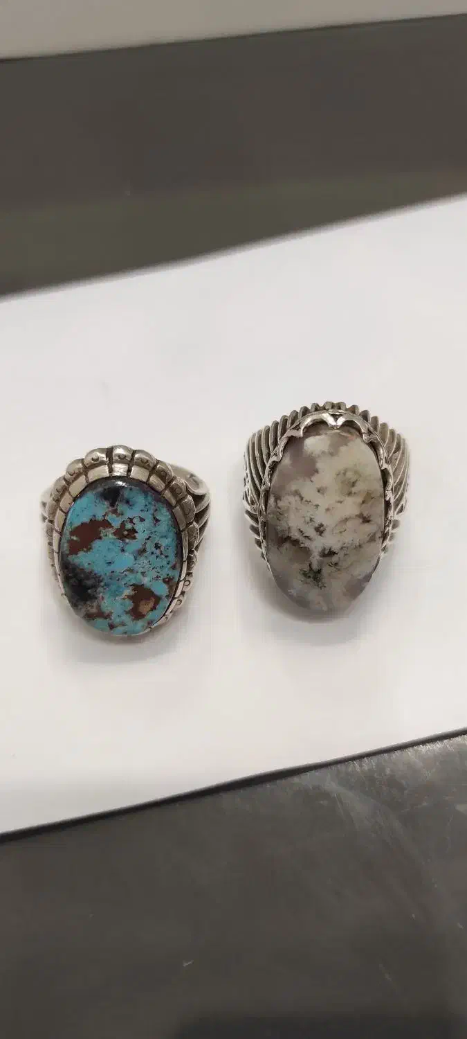 انگشتر نقره شجر بهاری و فیروزه نیشابور|جواهرات|سنندج, |دیوار