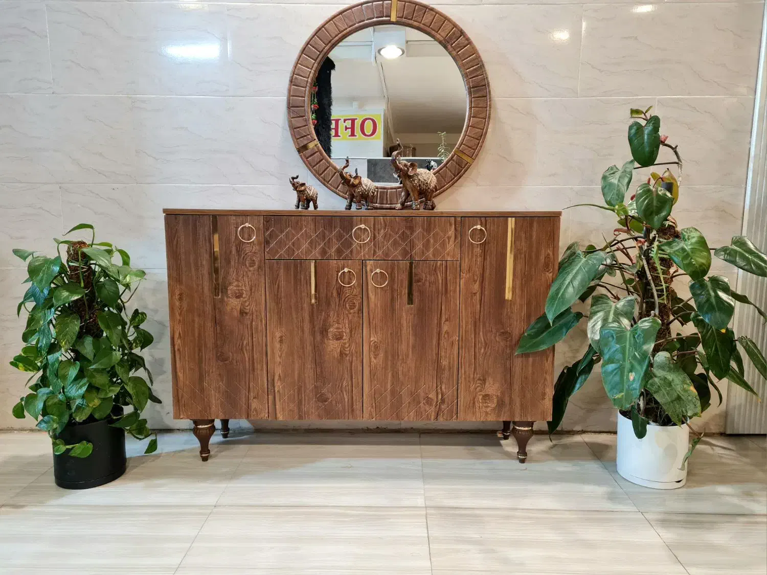 آینه و کنسول مدل رومی آیینه کنسول (قهوه ای گرونتر)|بوفه، ویترین، کنسول|مشهد, خواجه ربیع|دیوار